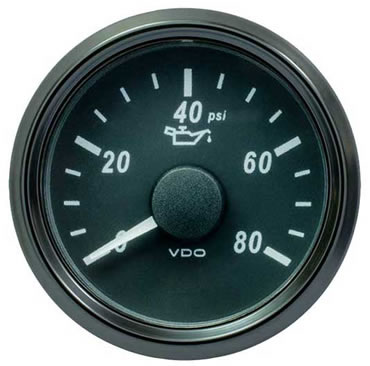 VDO SingleViu Oil Pressure Gauge 80PSI